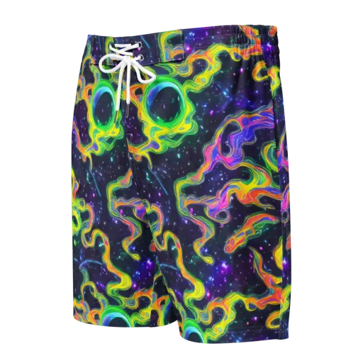 Neon Star Current on a Men's Board Shorts