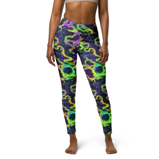 Neon Star Current on a Yoga Leggings