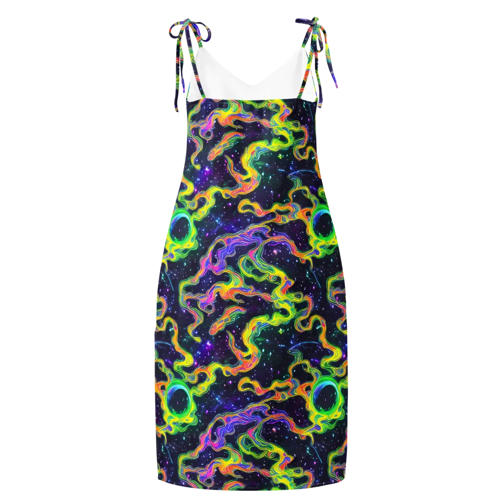 Neon Star Current on Slip Dress — Back