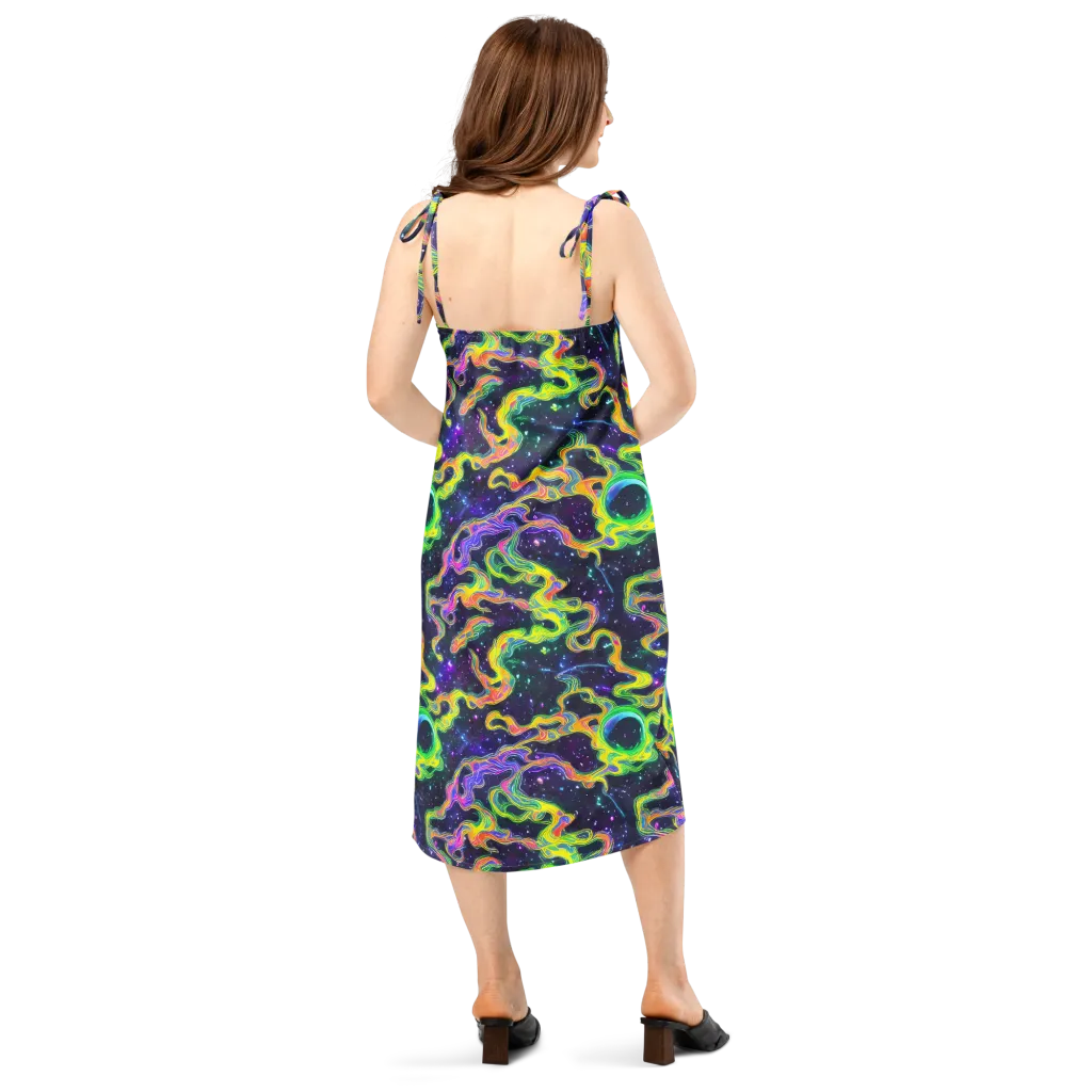 Neon Star Current on Slip Dress — Back