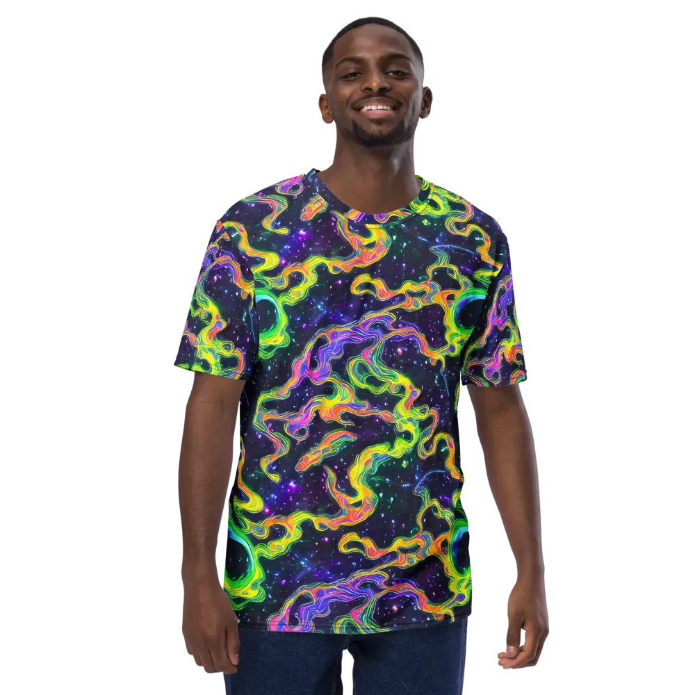 Neon Star Current on Men's Crew Neck T-Shirt — Front