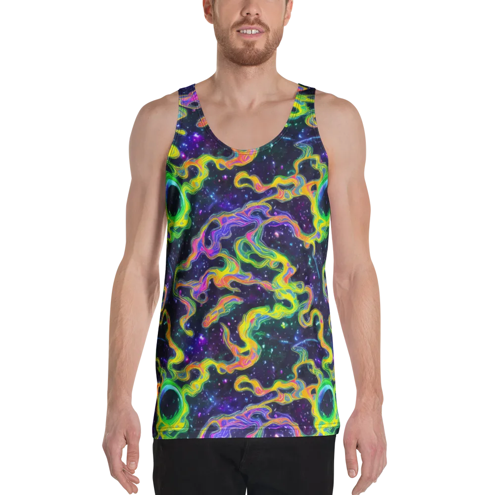 Neon Star Current on Men's Tank Top — Front