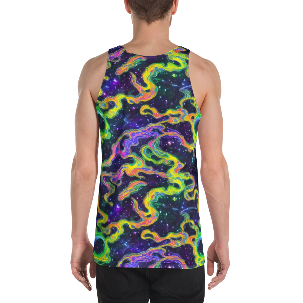 Neon Star Current on Men's Tank Top — Back