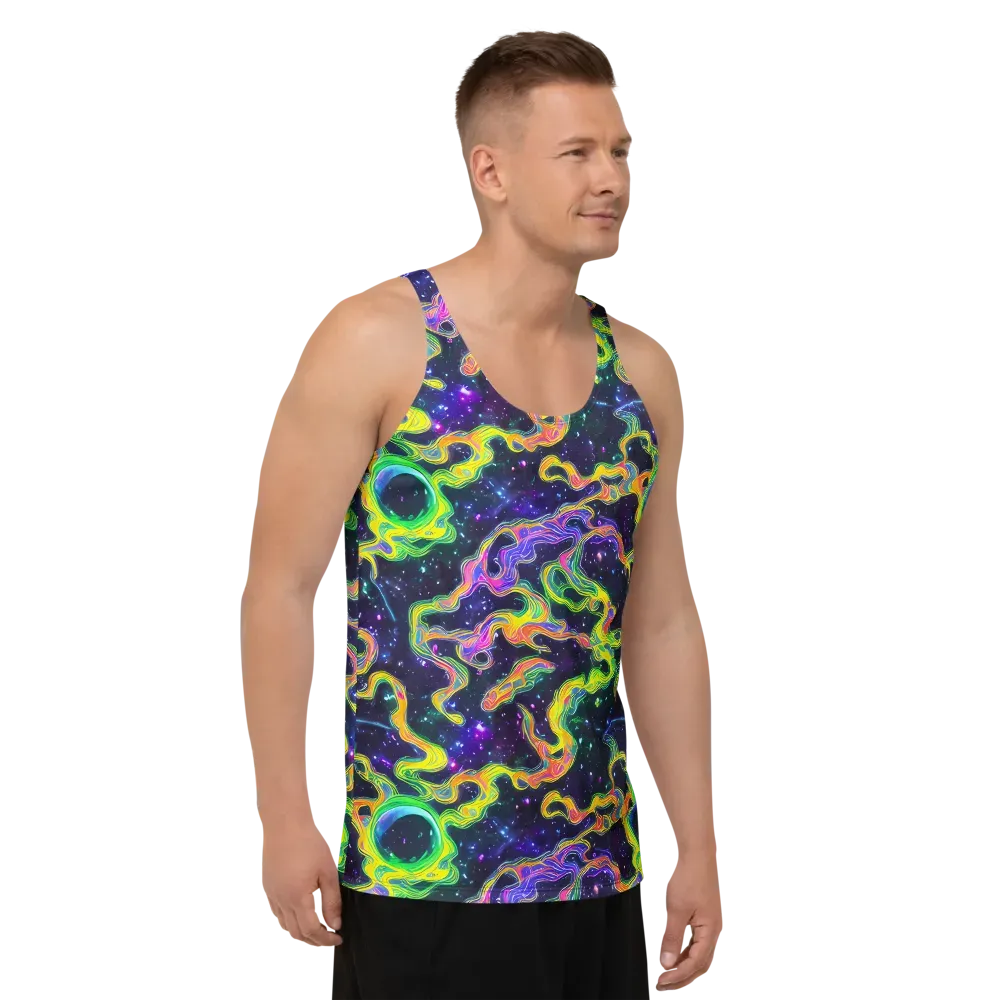 Neon Star Current on Men's Tank Top — Right Front