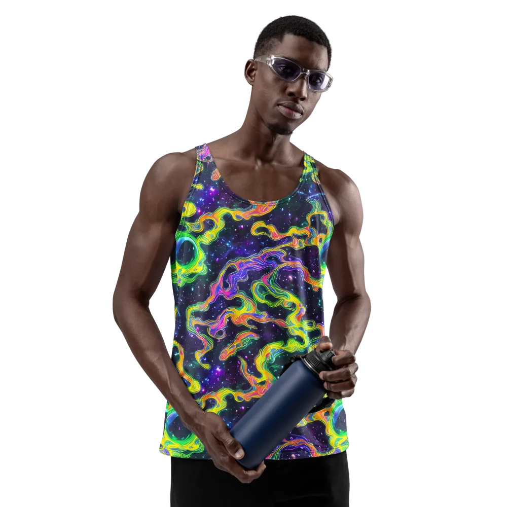Neon Star Current on Men's Tank Top — Front