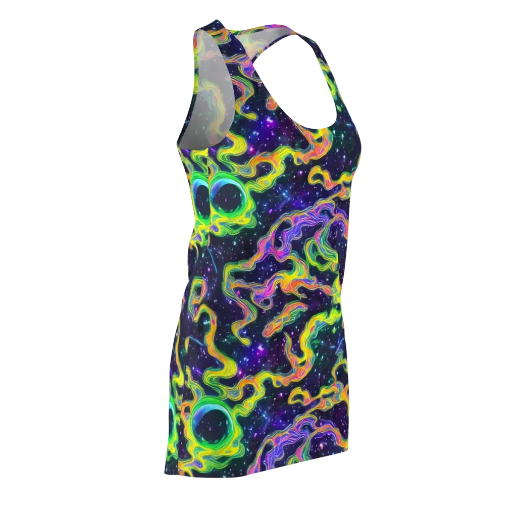Neon Star Current on Racerback Dress — Front Side