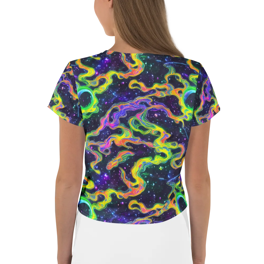 Neon Star Current on Crop Tee — Back