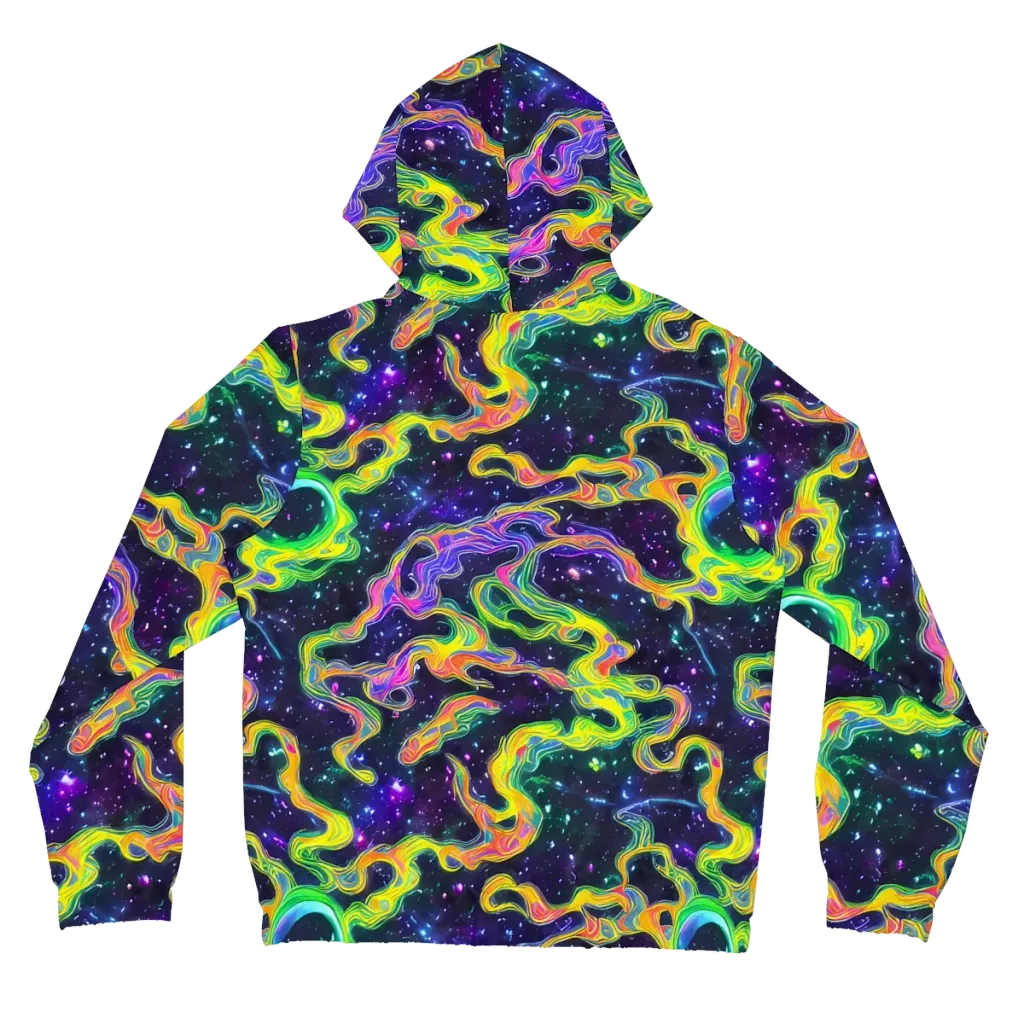 Neon Star Current on Women's Full-Zip Hoodie — Back