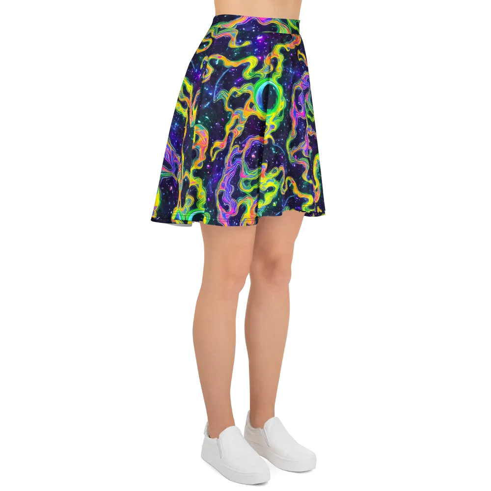Neon Star Current on Skater Skirt — Right