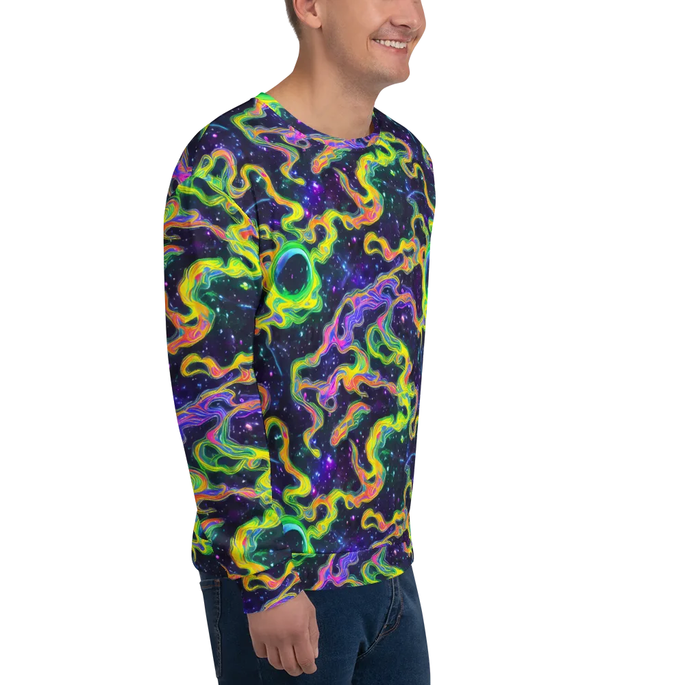 Neon Star Current on Sweatshirt — Right Front