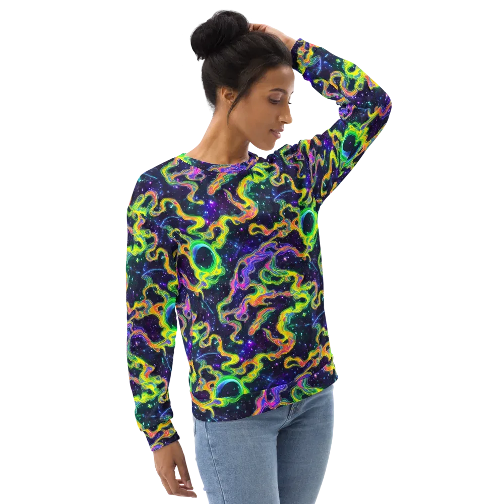 Neon Star Current on Sweatshirt — Right Front