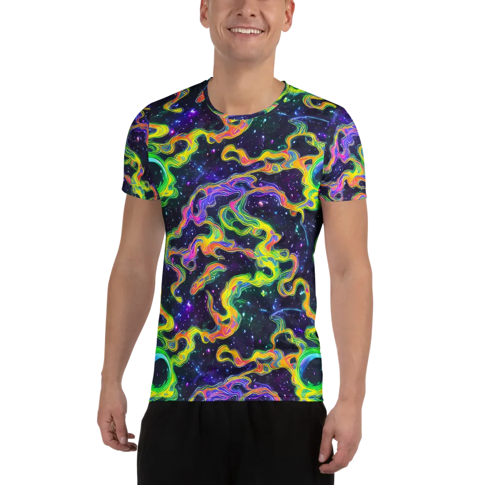 Neon Star Current on Men's Athletic T-Shirt — Front