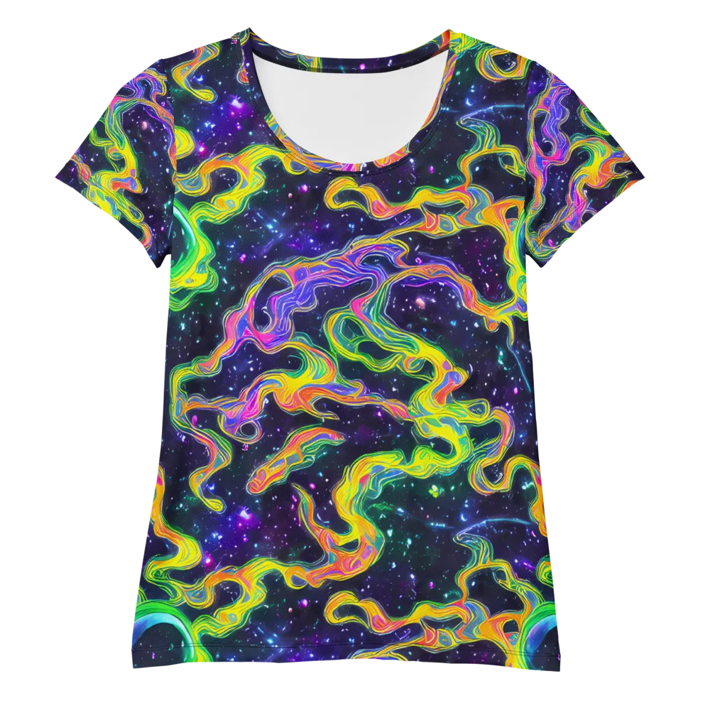 Neon Star Current on Women's Athletic T-Shirt — Front