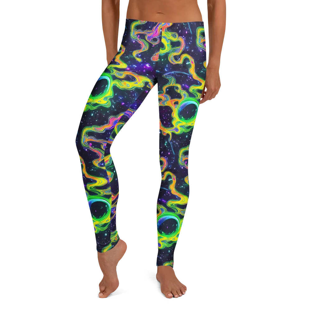 Neon Star Current on Leggings — Front