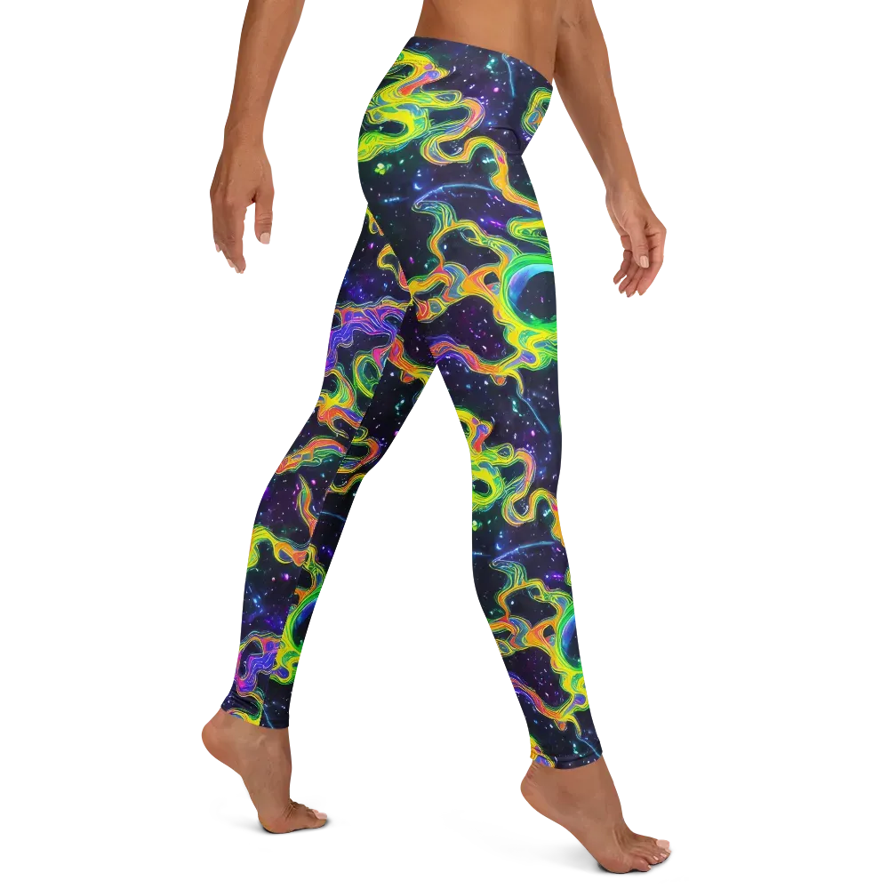 Neon Star Current on Leggings — Right