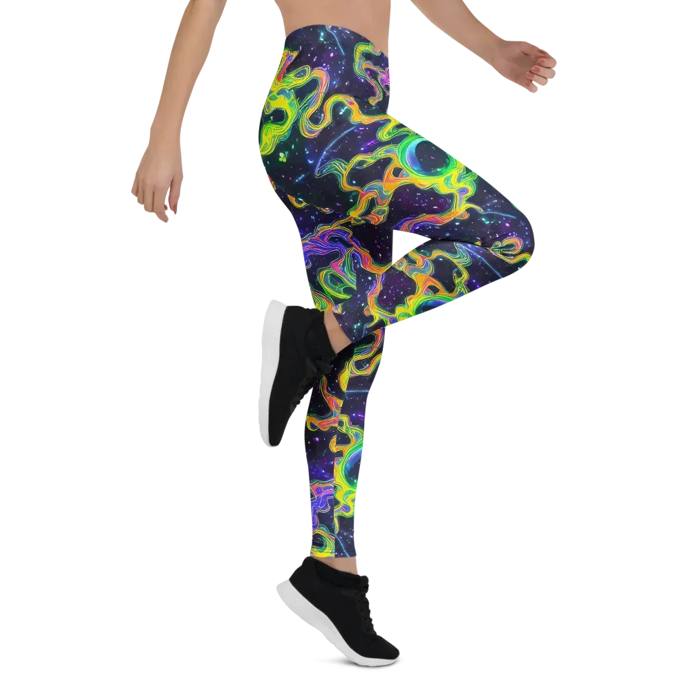 Neon Star Current on Leggings — Right