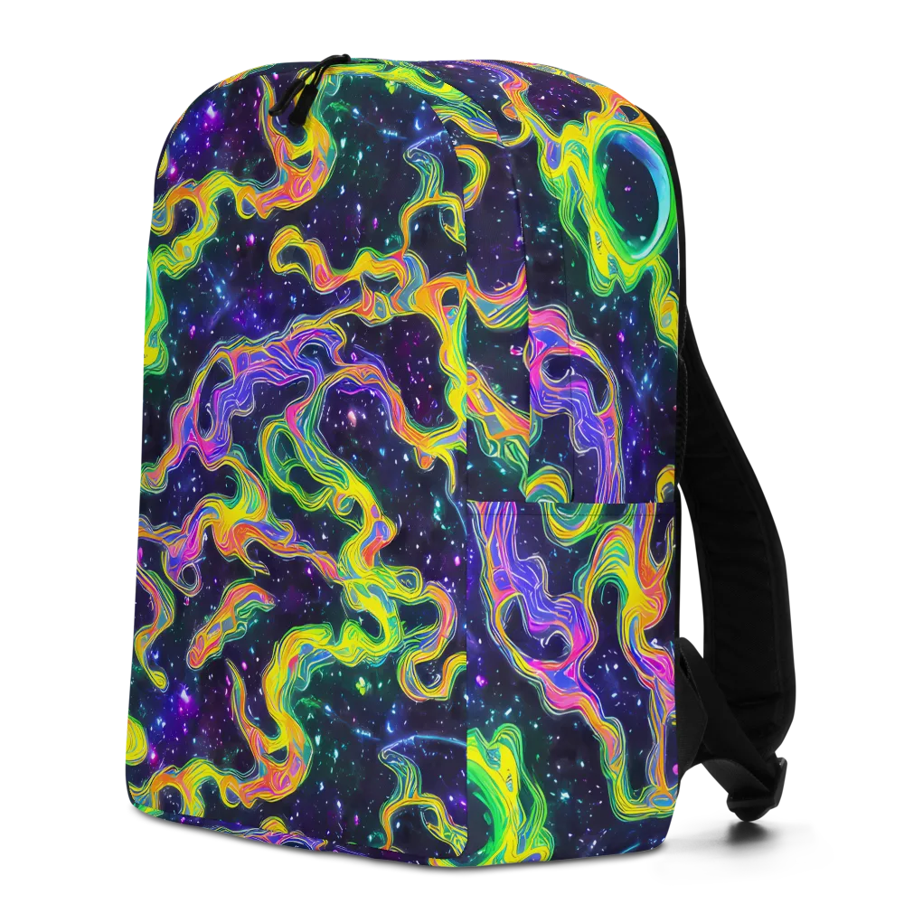 Neon Star Current on Minimalist Backpack — Left