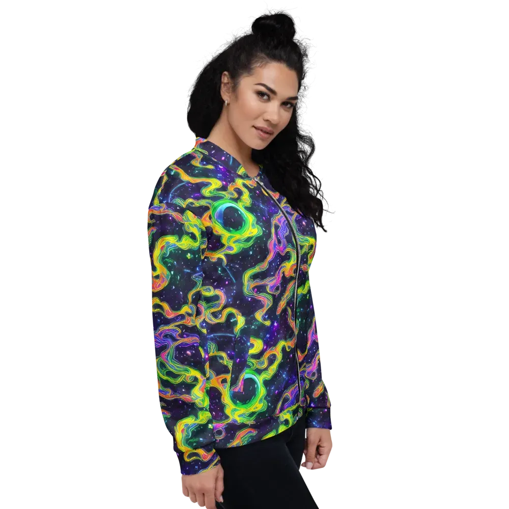Neon Star Current on Bomber Jacket — Right