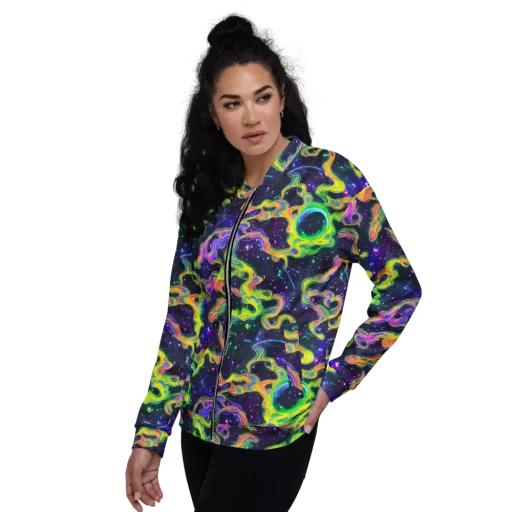 Neon Star Current on a Bomber Jacket