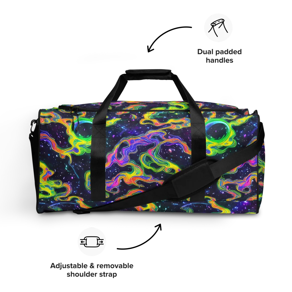 Neon Star Current on Duffle Bag — Front