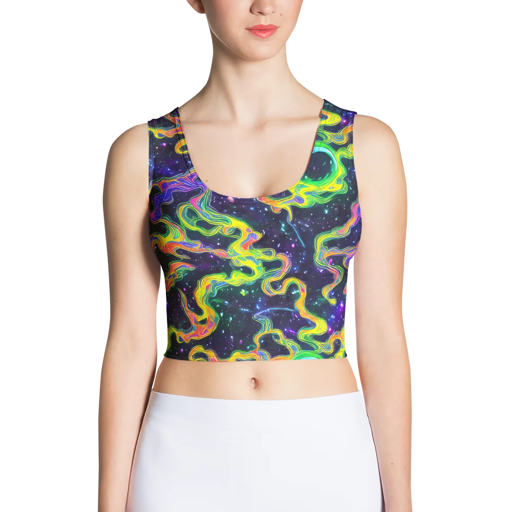 Neon Star Current on Crop Top — Front