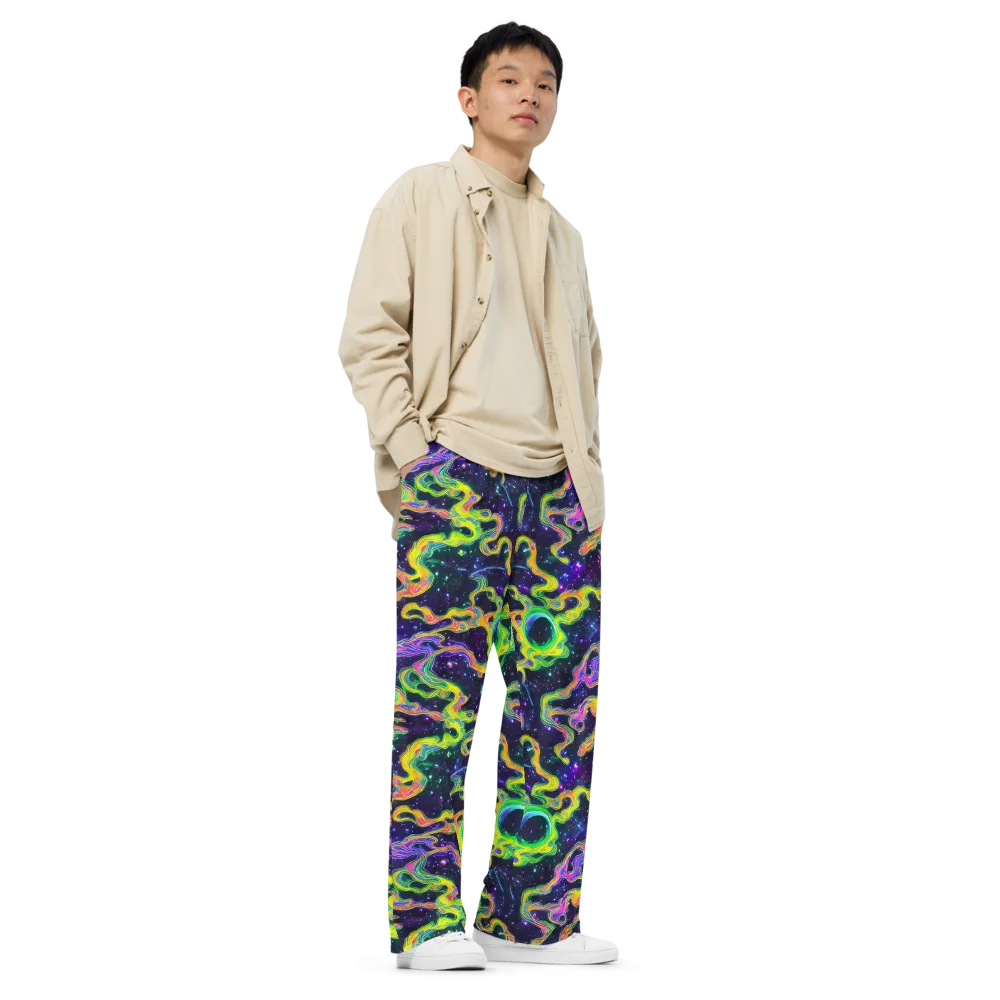 Neon Star Current on Wide-Leg Pants — Right Front