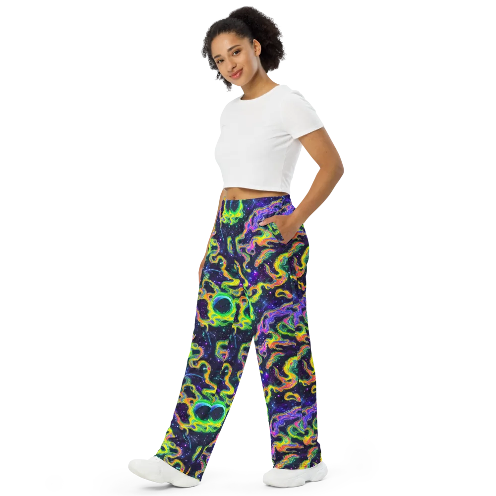 Neon Star Current on Wide-Leg Pants — Left Front