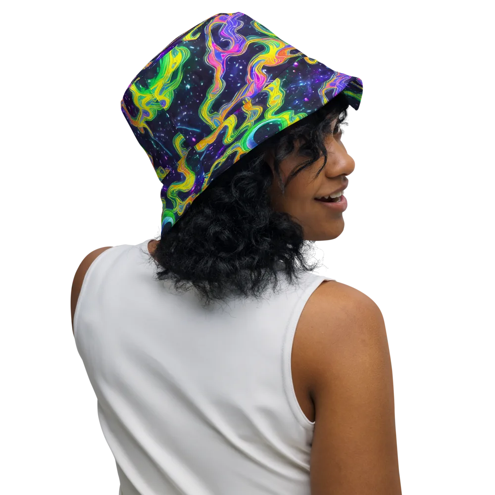 Neon Star Current on Reversible Bucket Hat — Right Outside