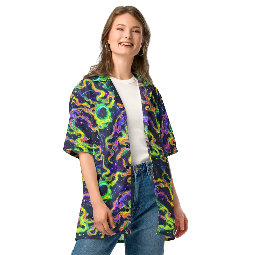 Neon Star Current on Button Shirt — Front
