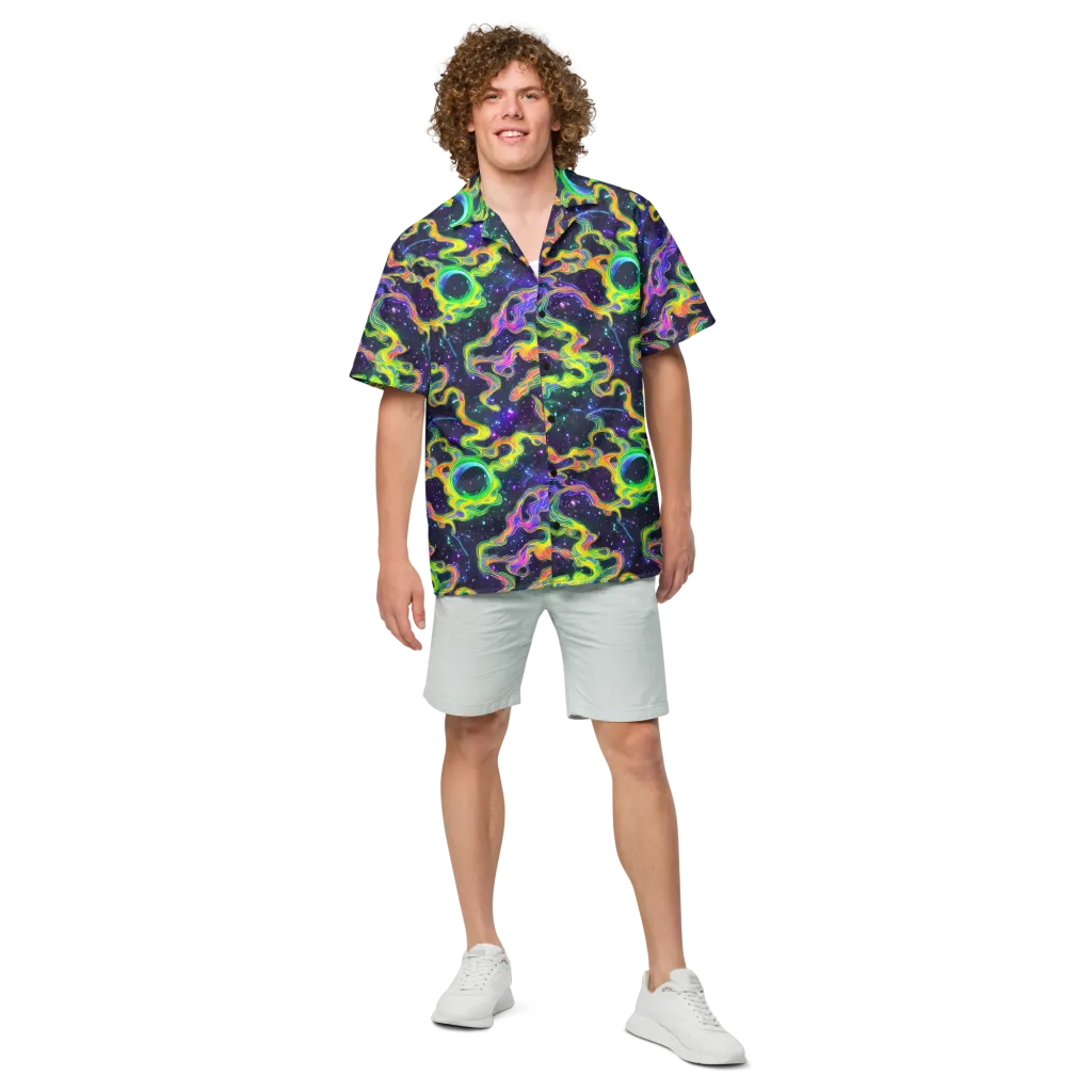 Neon Star Current on Button Shirt — Front