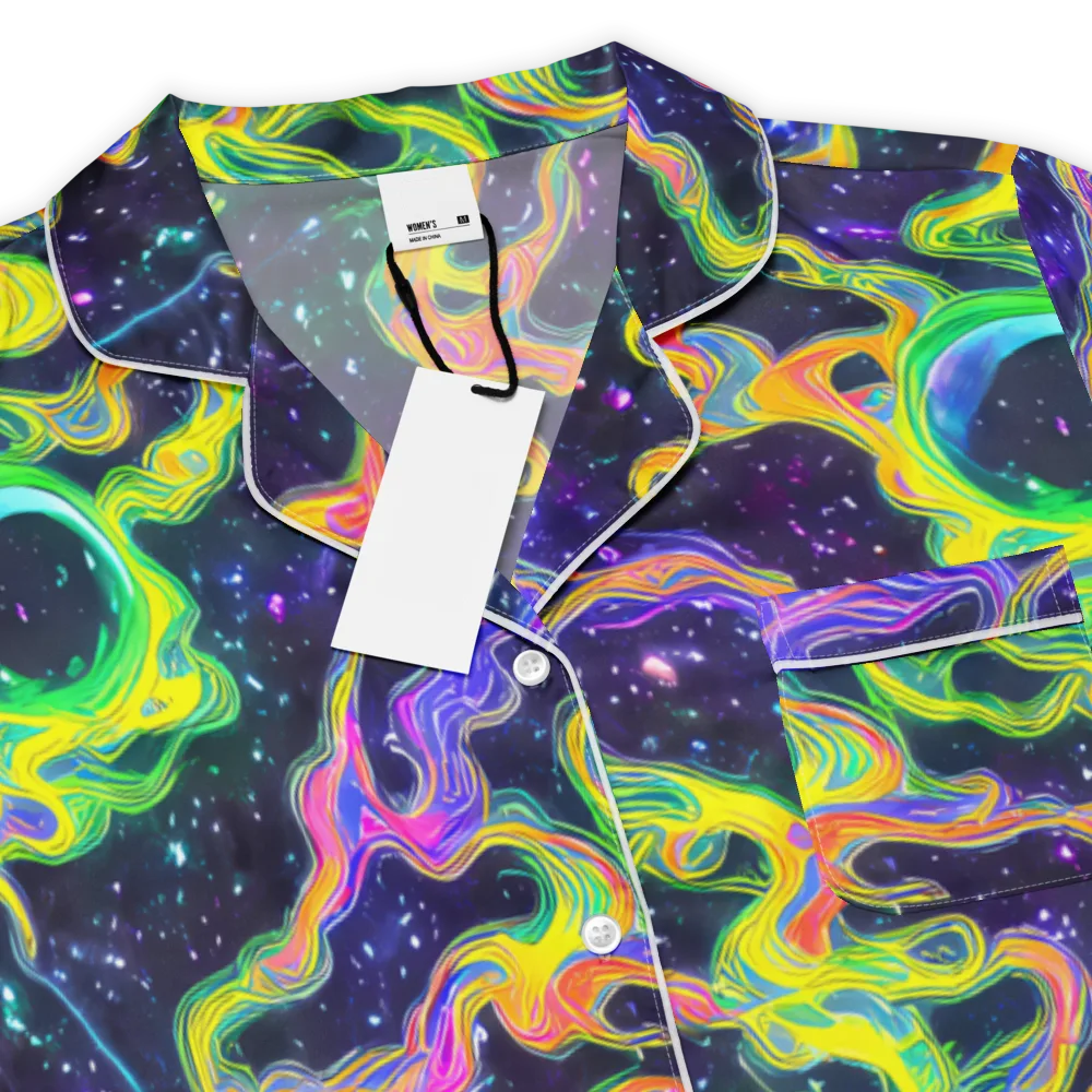 Neon Star Current on Women's Short Sleeve Pajama Top — Product details