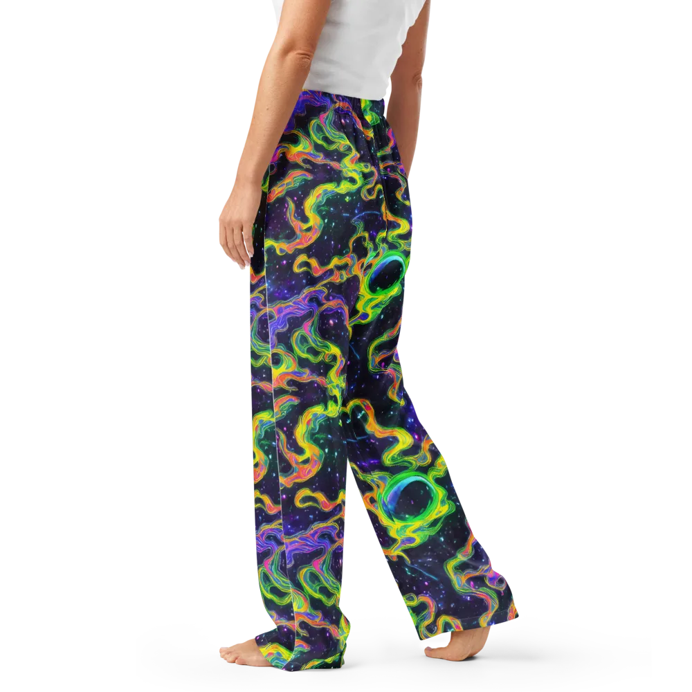Neon Star Current on Women's Pajama Pants — Left