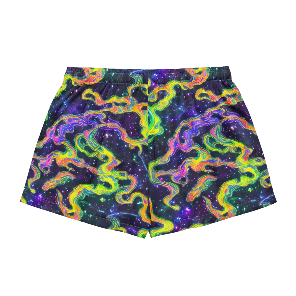 Neon Star Current on Women's Pajama Shorts — Back