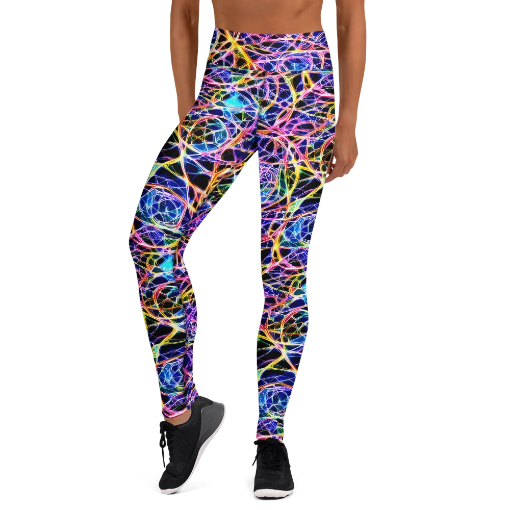 Laser Lace on Yoga Leggings — Front