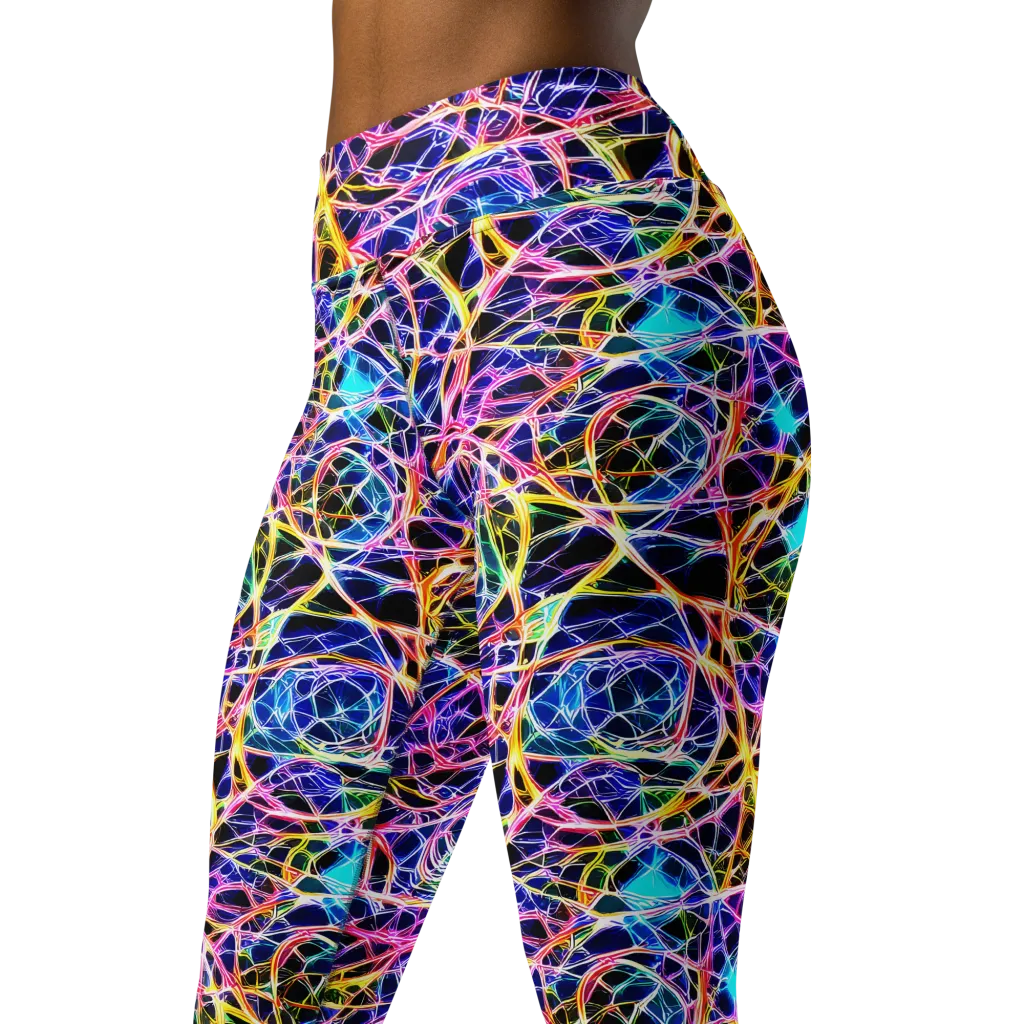 Laser Lace on Yoga Leggings — Left Front