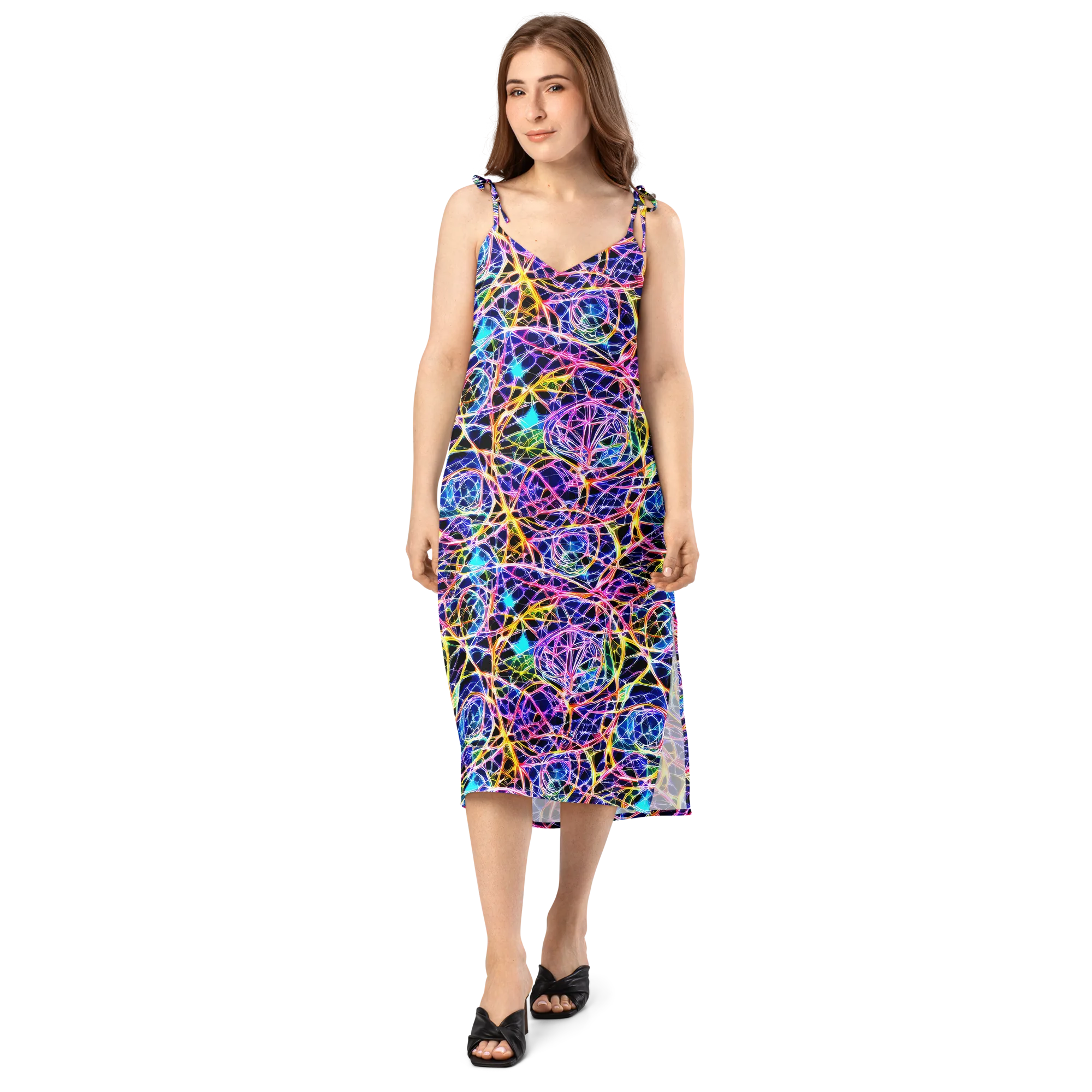 Laser Lace on Slip Dress — Front