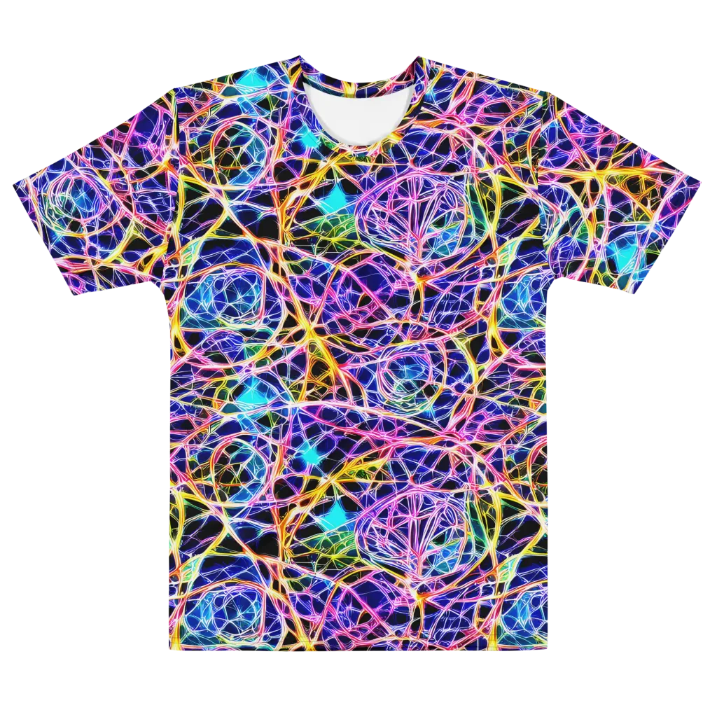 Laser Lace on Men's Cotton Crew Neck T-Shirt — Front