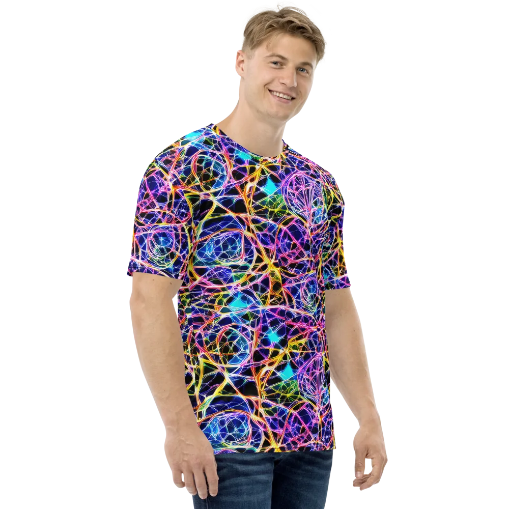 Laser Lace on Men's Crew Neck T-Shirt — Right