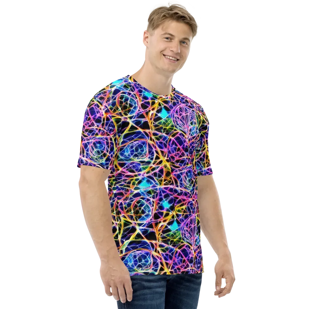 Laser Lace on Men's Crew Neck T-Shirt — Right
