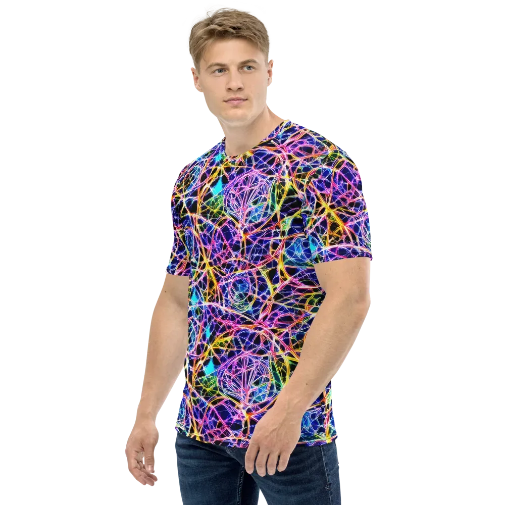 Laser Lace on Men's Crew Neck T-Shirt — Left
