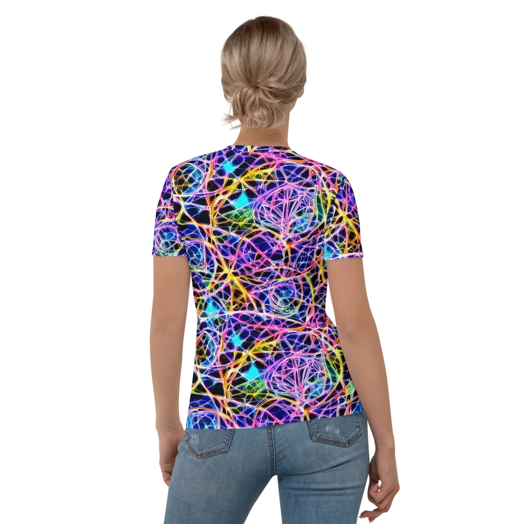 Laser Lace on Women's Crew Neck T-Shirt — Back