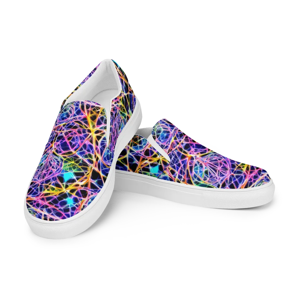 Laser Lace on Men's Slip-On Canvas Shoes — Left Front