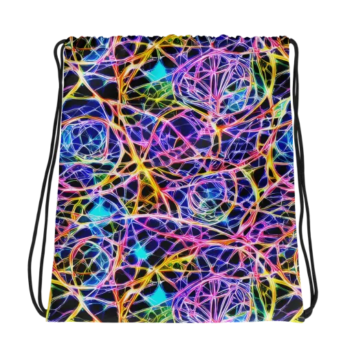 Laser Lace on a Drawstring Bag