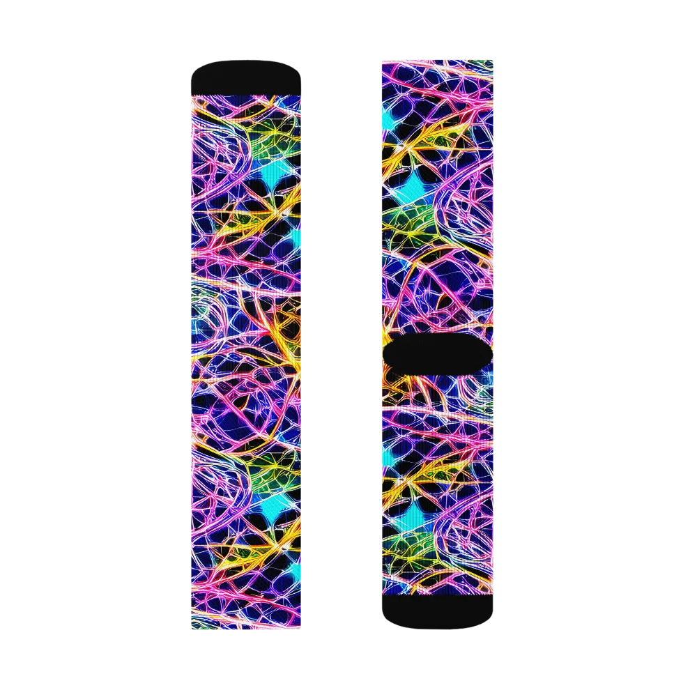 Laser Lace on Socks — Left Sock