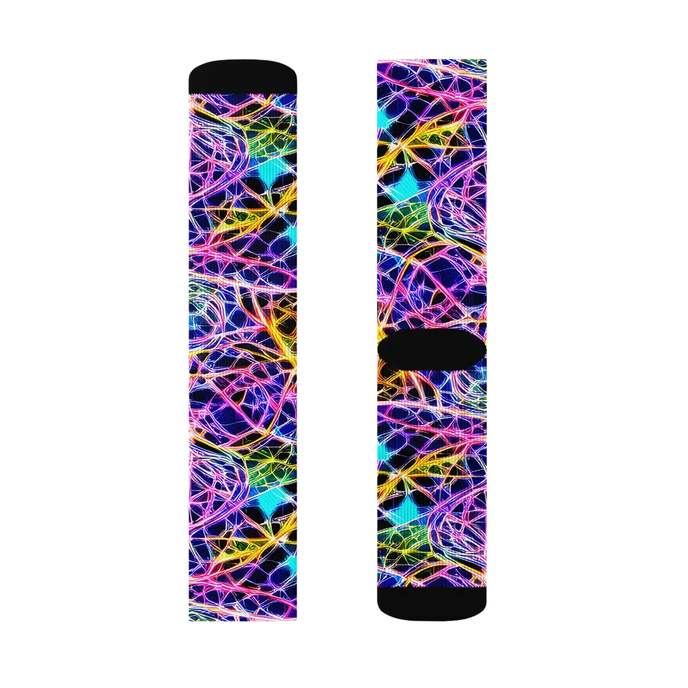 Laser Lace on Socks — Right Sock