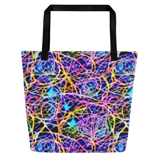 Laser Lace on a Large Tote Bag W/ Pocket
