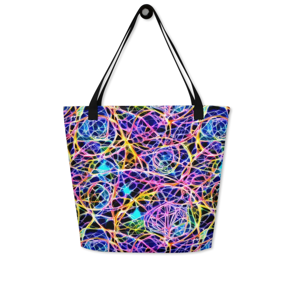 Laser Lace on Large Tote Bag W/ Pocket — Front