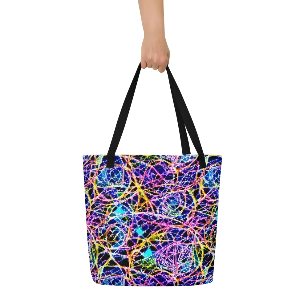Laser Lace on Large Tote Bag W/ Pocket — Front