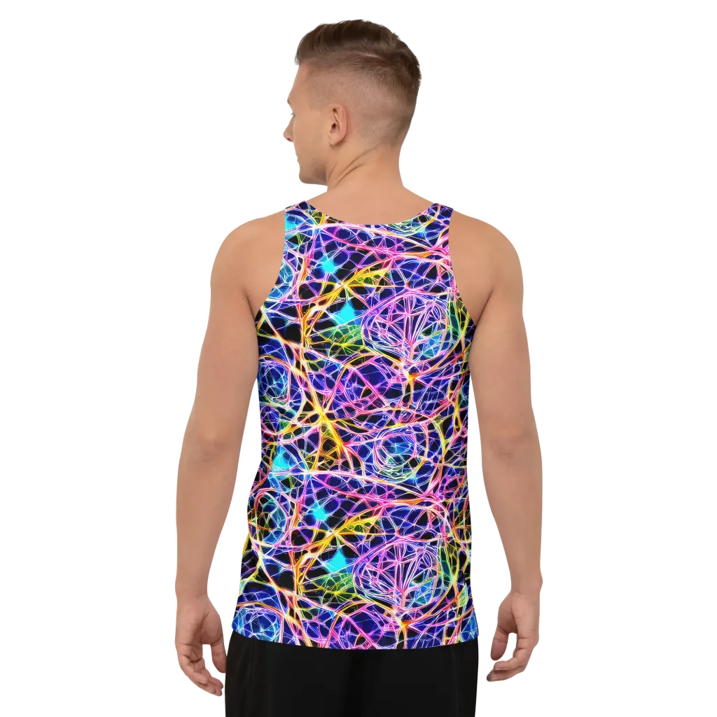 Laser Lace on Men's Tank Top — Back