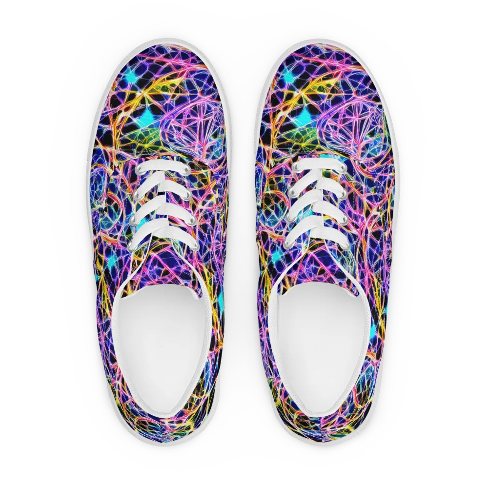 Laser Lace on Men's Lace-Up Canvas Shoes — Front